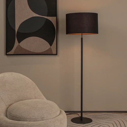 Lucide MAYA - Lampadaire - Ø 45 cm - 1xE27 - Noir - ambiance 1
